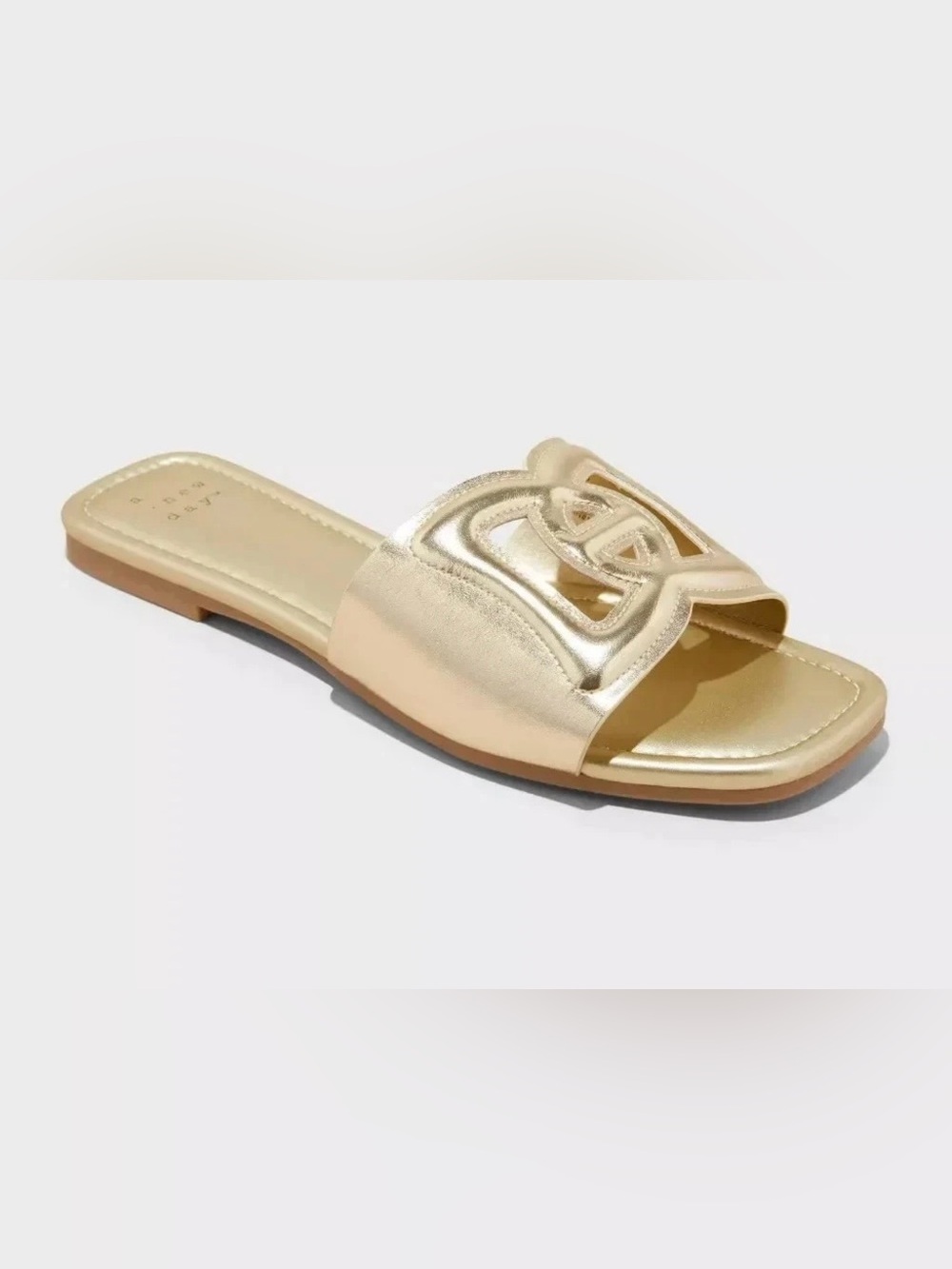 a new day Metallic Gold Slide Sandal
